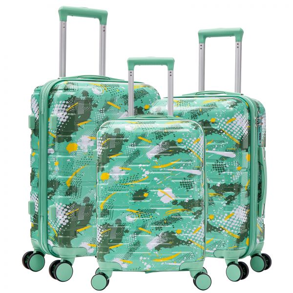 Polycarbonat Kofferset 3tlg Pescara grün