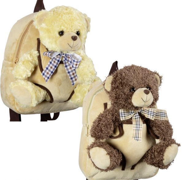 Kinder-Rucksack mit abnehmbarem Plüschtier Teddybär