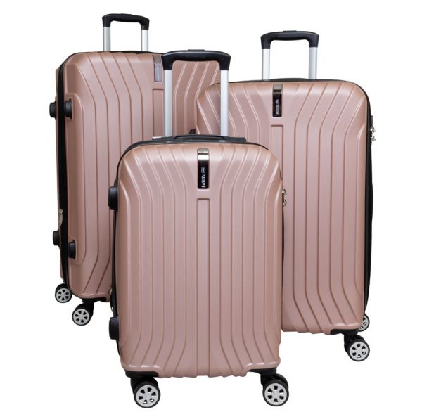ABS Kofferset 3tlg Almeria rosa