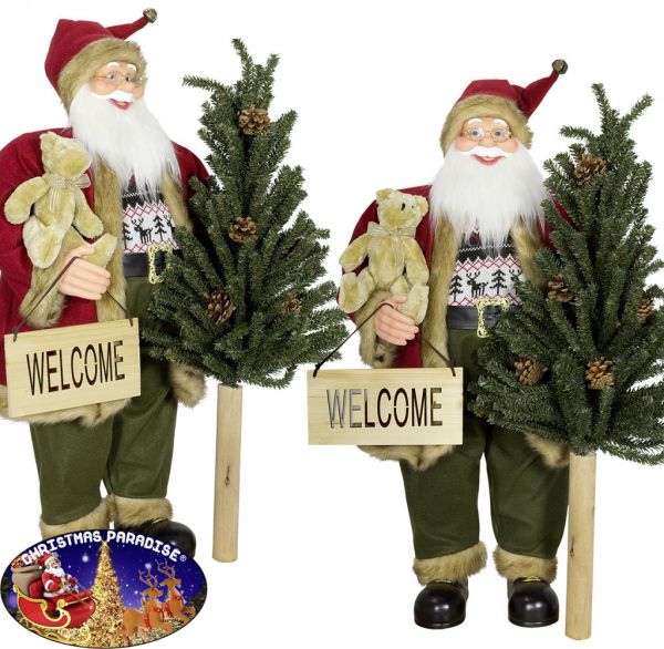 Weihnachtsmann 60cm mit Baum