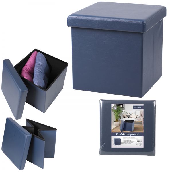Sitzhocker faltbare Aufbewahrungsbox 50l blau