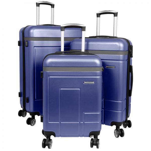 ABS Kofferset 3tlg Genf blau
