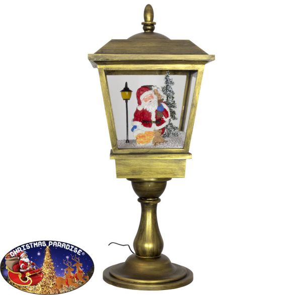 Schneiende LED Tischlaterne 65cm Motiv Santa
